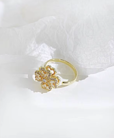 Trébol de la Fortuna - Colgante de trébol de 4 hojas de corazón