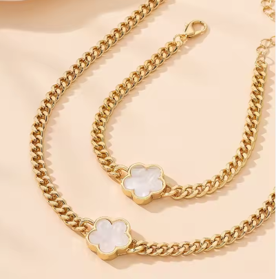 Trébol de la Suerte- Colgante y pulsera trébol de Acero inoxidable